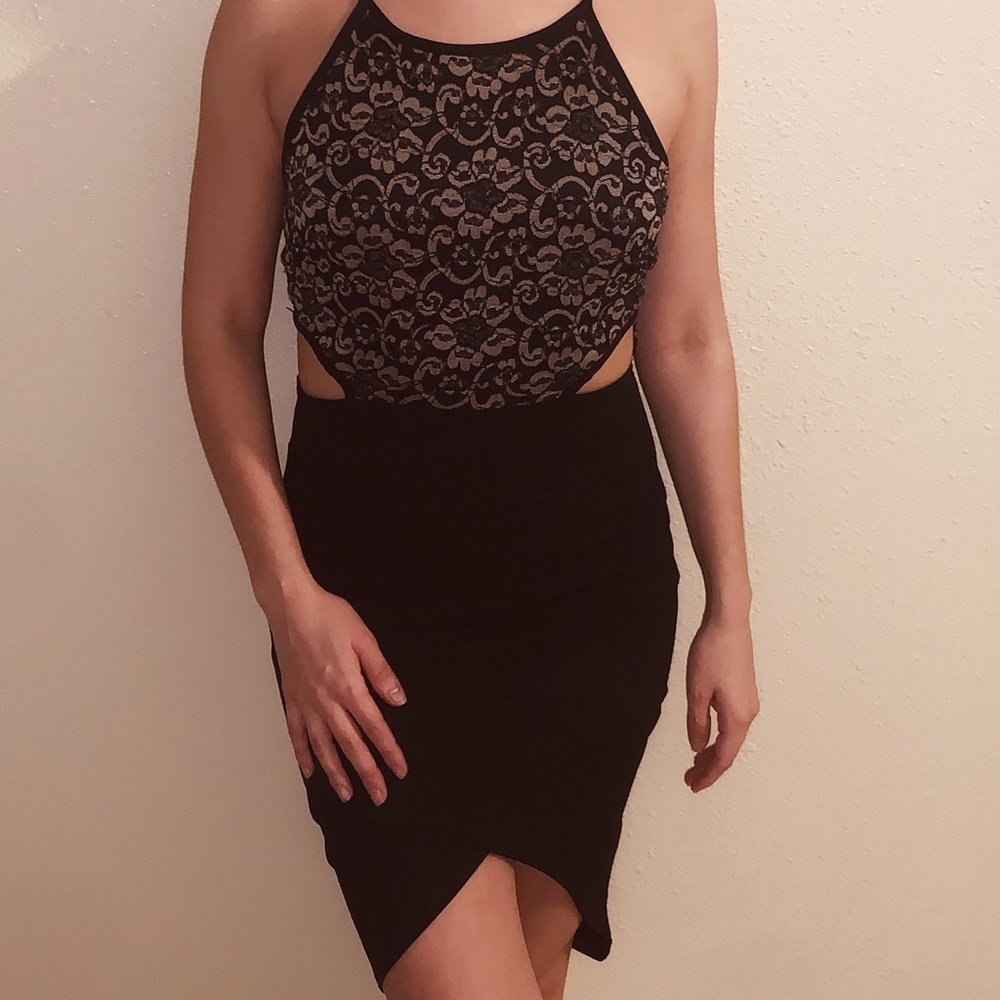 Free Black Lace cut-out dress in medium FREE